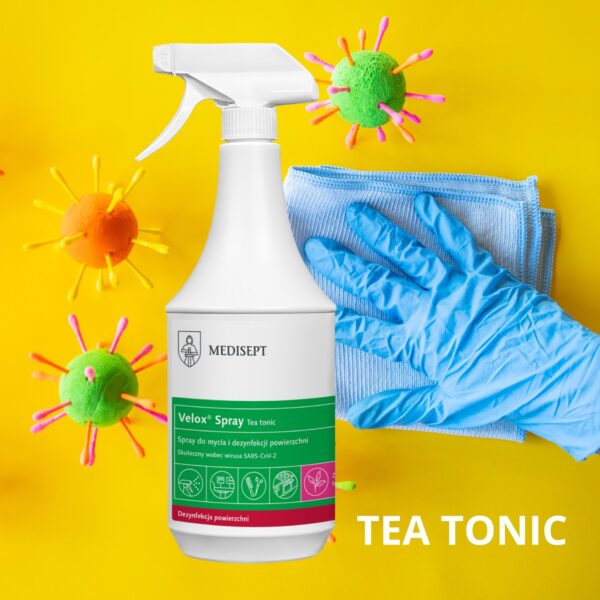 Medisept Velox Spray 1L Tea Tonic – Spray do Dezynfekcji Powierzchni