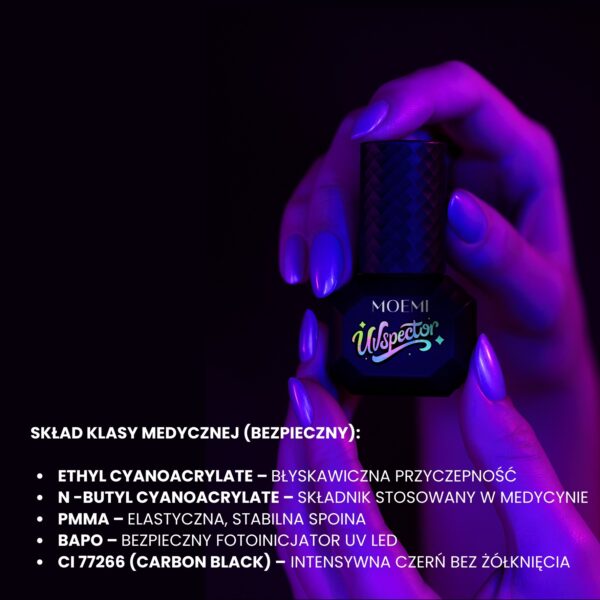 Klej do rzęs UV LED 5ml – UVSpector | Moemi bez TPO, skład klasy medycznej