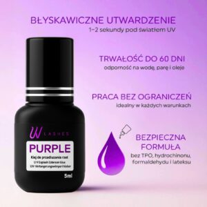 Klej UV do przedłużania rzęs Noble Lashes 5ml – fioletowy