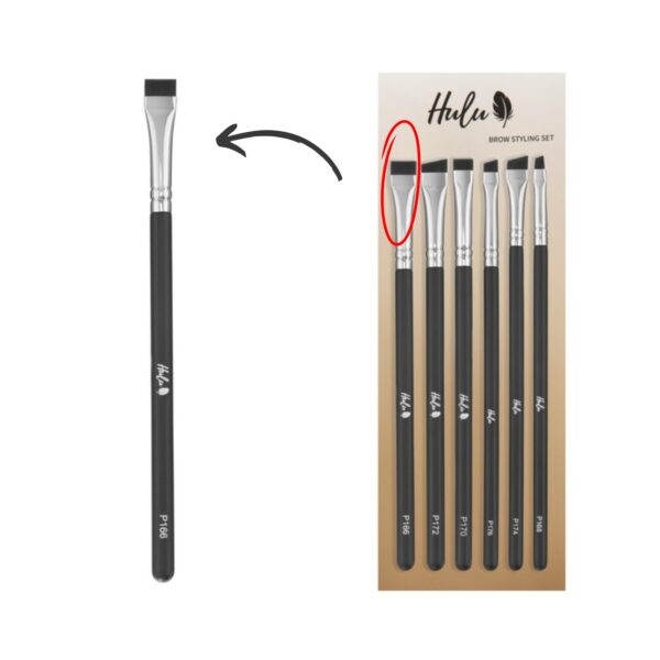 P166 Hulu BROW STYLING SET – Profesjonalny pędzel do brwi i korektora