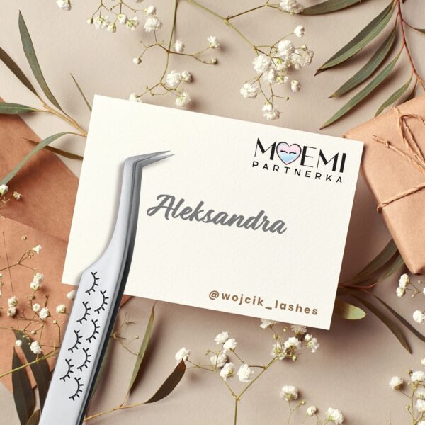 Pęseta Do Rzęs "Aleksandra" Partnerki Moemi