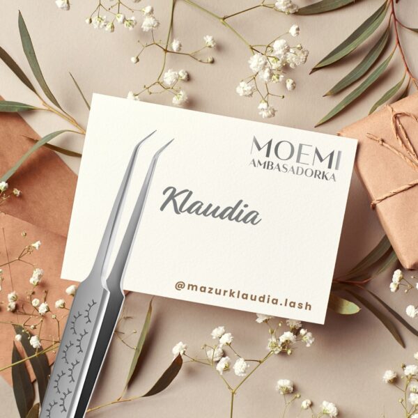Pęseta Do Rzęs "Klaudia" Ambasadorki Moemi