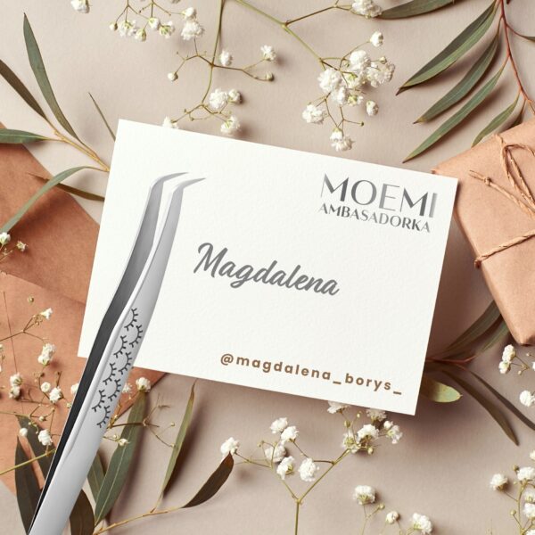 Pęseta Do Rzęs "Magdalena" Ambasadorki Moemi