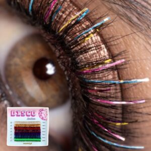 Moemi Disco Lashes – kolorowe rzęsy holograficzne do przedłużania - różne kolory