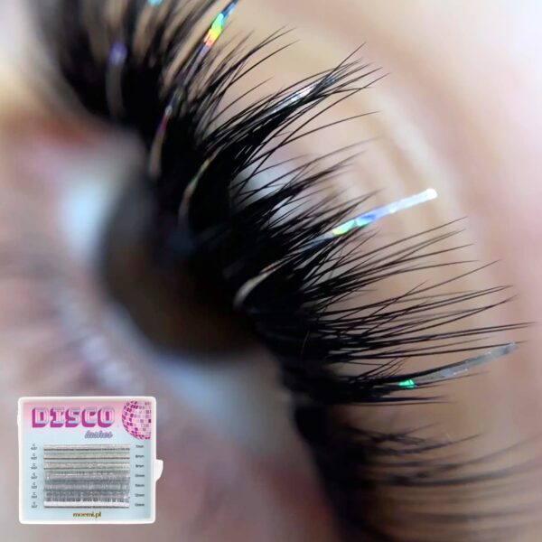 Moemi Disco Lashes – kolorowe rzęsy holograficzne do przedłużania - różne kolory