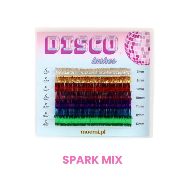 Moemi Disco Lashes – kolorowe rzęsy holograficzne do przedłużania - różne kolory