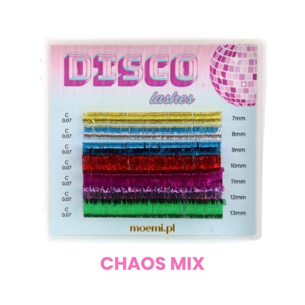 Moemi Disco Lashes – kolorowe rzęsy holograficzne do przedłużania - różne kolory