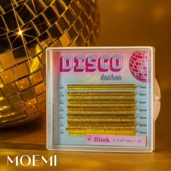 Moemi Disco Lashes – kolorowe rzęsy holograficzne do przedłużania - różne kolory