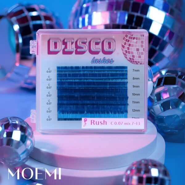 Moemi Disco Lashes – kolorowe rzęsy holograficzne do przedłużania - różne kolory