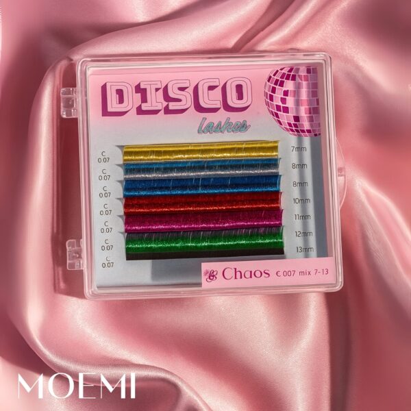 Moemi Disco Lashes – kolorowe rzęsy holograficzne do przedłużania - różne kolory