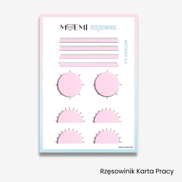 Zestaw szkoleniowy MOEMI – gift bag / paczka prezentowa dla kursantek stylizacji rzęs