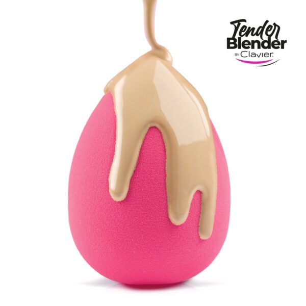 Gąbka do Makijażu Łezka ŚCIĘTA Clavier Tender Blender Super Miękka Różowa