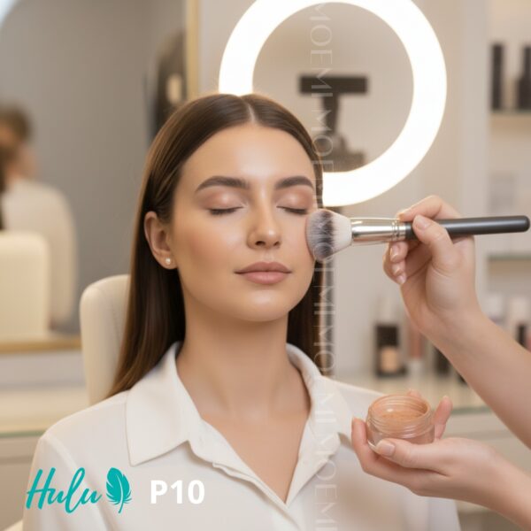 Pędzel Hulu P10 do Pudru Sypkiego – Idealny do Wykończenia Makijażu i Bronzera