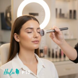 Pędzel Hulu P10 do Pudru Sypkiego – Idealny do Wykończenia Makijażu i Bronzera