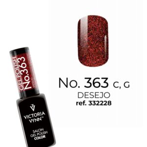 Lakier Hybrydowy Victoria Vynn Desejo 363 Czerwony z Drobinkami 8ml