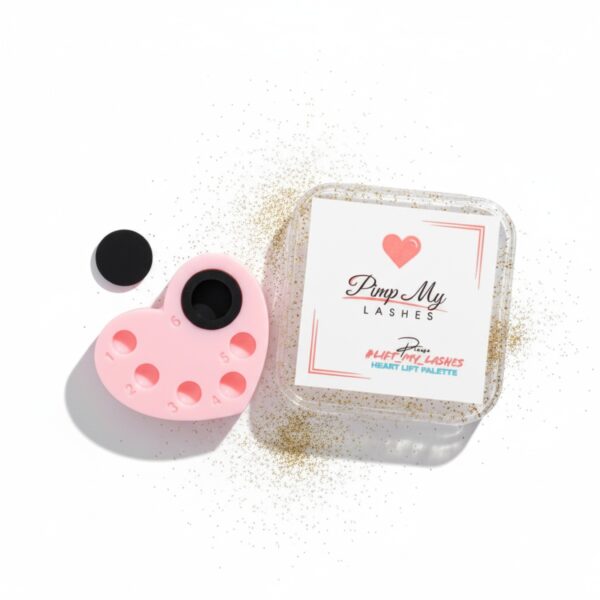 Paletka Silikonowa do Laminacji Rzęs w Kształcie Serca | Pimp My Lashes Heart Lift Palette Serve