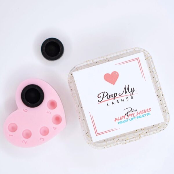 Paletka Silikonowa do Laminacji Rzęs w Kształcie Serca | Pimp My Lashes Heart Lift Palette Serve