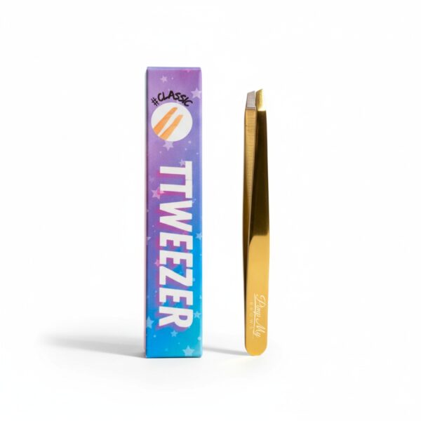 Pęseta do Brwi Nano Złota Classic Pimp My Brows – Precyzyjna, Autoklaw