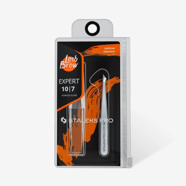 Pęseta do brwi Staleks EXPERT 10 TYPE 7 (TE-10/7) Skośna i Spiczasta
