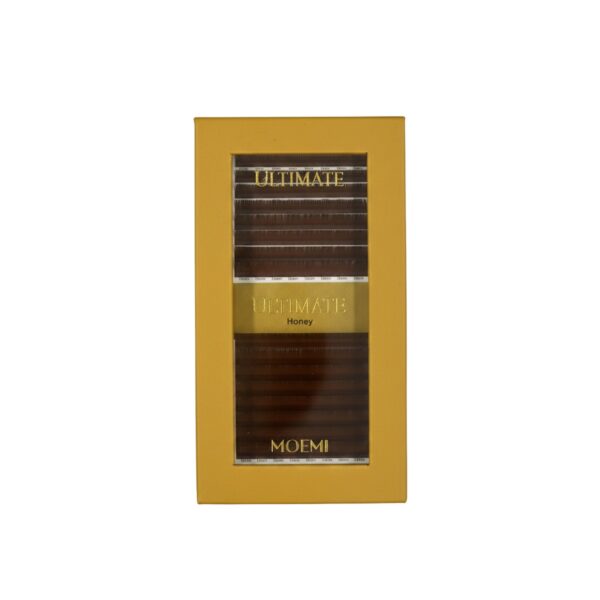 Paletka rzęs brązowych Moemi Ultimate Honey 0.07 Mix do metod objętościowych