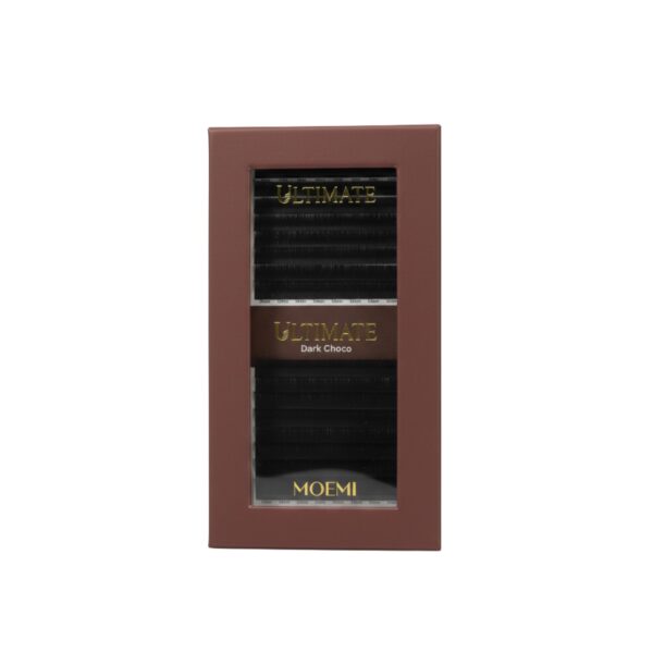 Paletka rzęs brązowych Moemi Ultimate Dark Choco Mix do przedłużania – głęboki brąz.