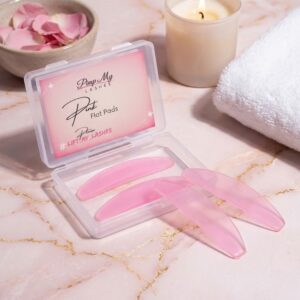 Płaskie formy silikonowe do laminacji rzęs - ultra cienkie Pink Flat Pads bez załamań