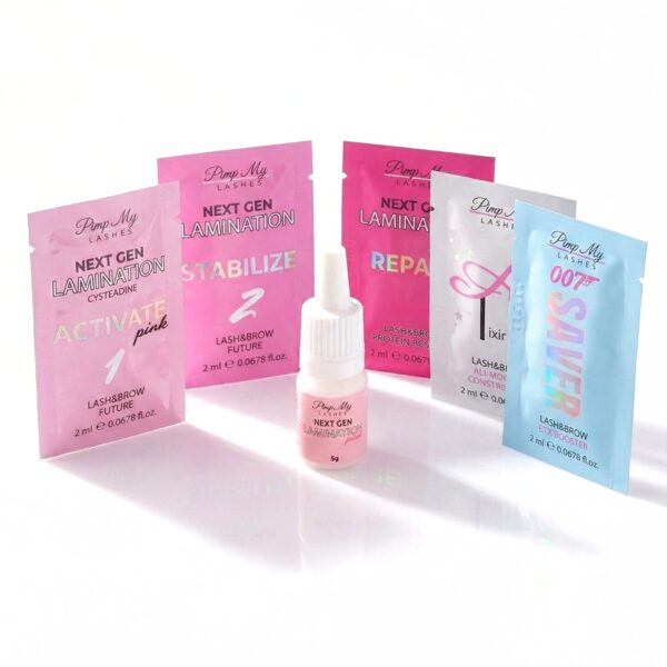 Zestaw do Koreańskiej Laminacji Rzęs i Brwi NEXT GEN + Puder Pimp My Lashes (System Cysteaminowy)