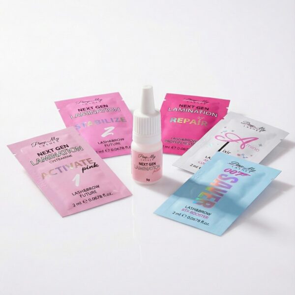 Zestaw do Koreańskiej Laminacji Rzęs i Brwi NEXT GEN + Puder Pimp My Lashes (System Cysteaminowy)