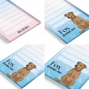 Szklany Holder do rzęs z pieskiem Moemi Fox – Podstawka Lash Plate
