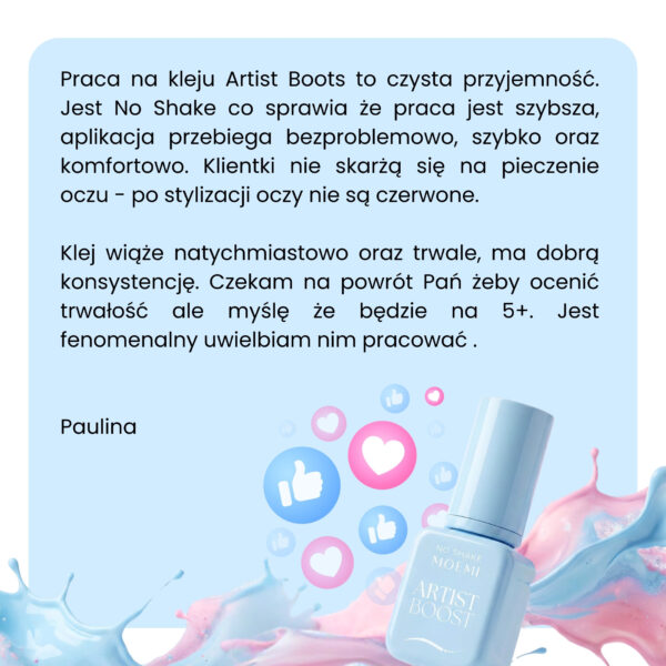 Klej do rzęs No Shake MOEMI Artist Boost 0,3 sek – Bez wstrząsania 5ml