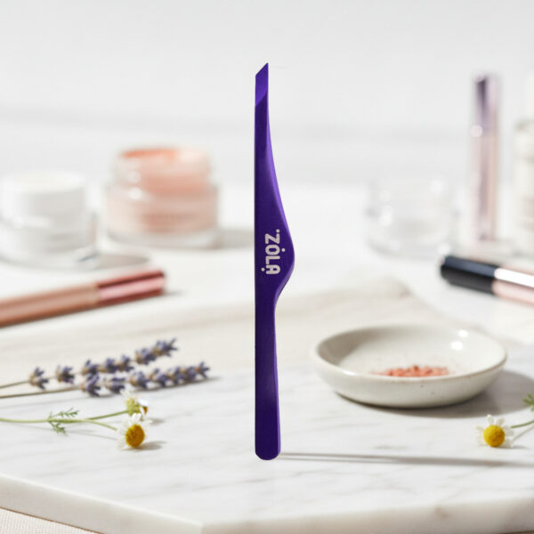 ZOLA Pęseta VIOLET – Profesjonalna Pęseta Skośna do Brwi