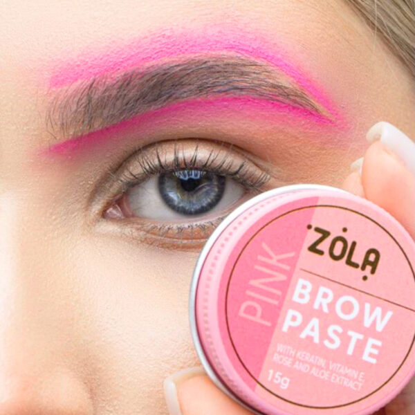 ZOLA Różowa Pasta do Konturowania Brwi 15g | Pink Brow Paste