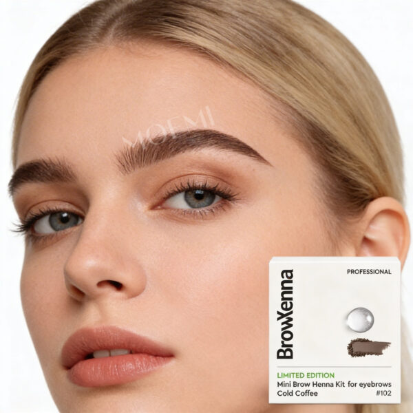 BrowXenna 102 Cold Coffee MINI – Henna Pudrowa Chłodny Brąz z Bazą Hialuronową