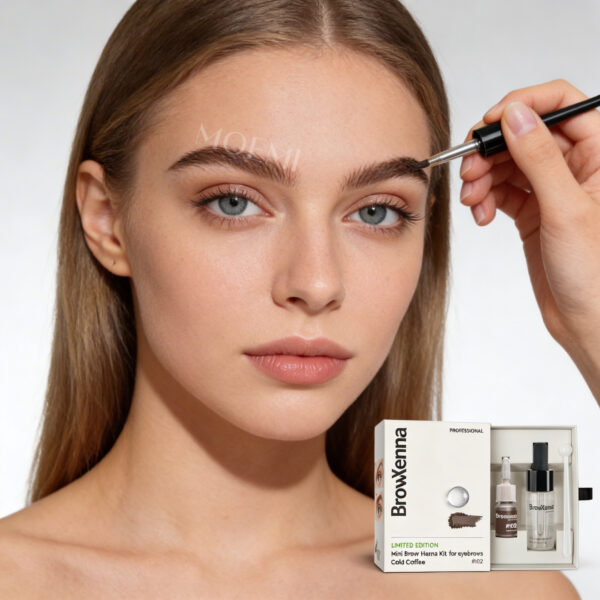 BrowXenna 102 Cold Coffee MINI – Henna Pudrowa Chłodny Brąz z Bazą Hialuronową