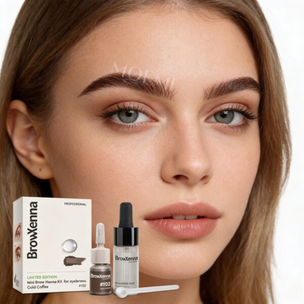 BrowXenna 102 Cold Coffee MINI – Henna Pudrowa Chłodny Brąz z Bazą Hialuronową