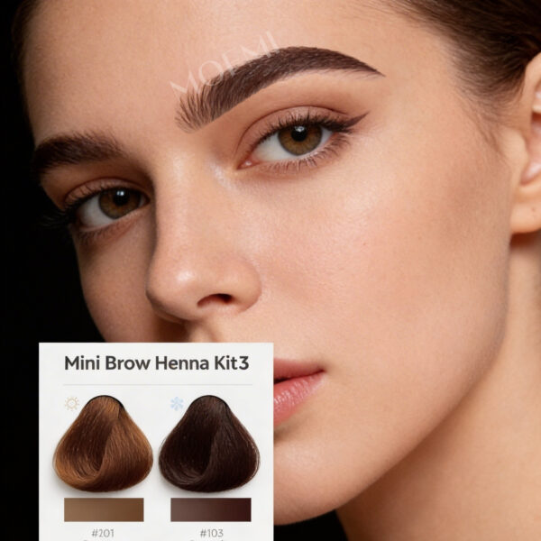 BrowXenna 103 Rich Brown MINI – Henna Pudrowa Najciemniejszy Brąz z Bazą Hialuronową