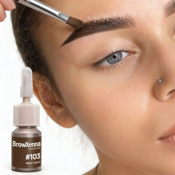 BrowXenna 103 Rich Brown MINI – Henna Pudrowa Najciemniejszy Brąz z Bazą Hialuronową