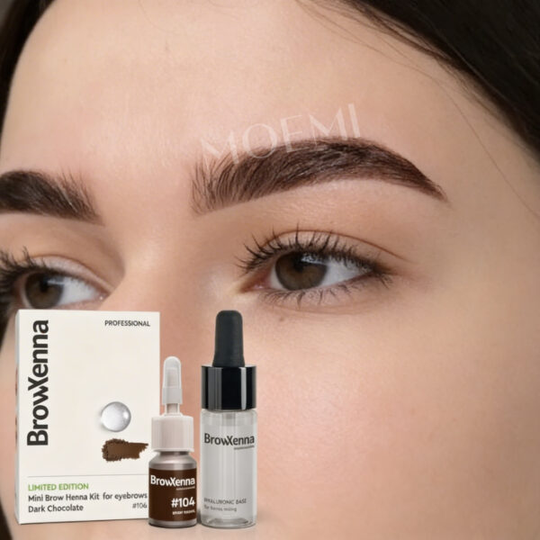 BrowXenna 104 Bitter Chocolate MINI – Henna Pudrowa Gorzka Czekolada z Bazą Hialuronową