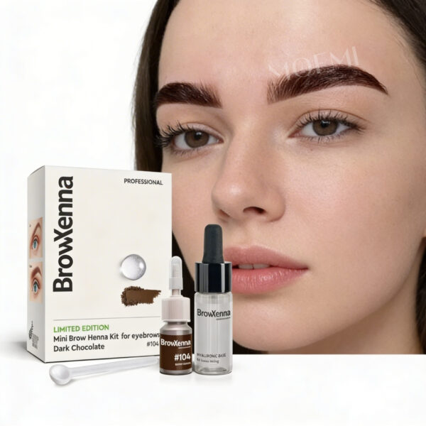 BrowXenna 104 Bitter Chocolate MINI – Henna Pudrowa Gorzka Czekolada z Bazą Hialuronową