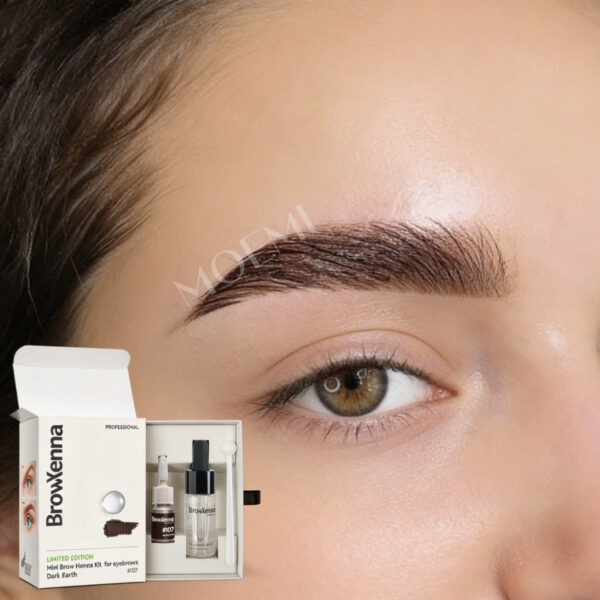 BrowXenna 107 Dark Earth MINI – Henna Pudrowa Nasycony Ciemny Brąz (Ciemna Ziemia)