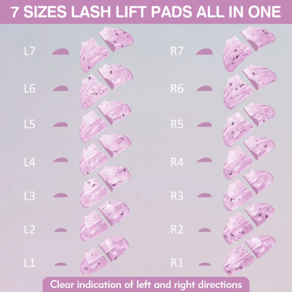 Wałeczki do liftingu rzęs Resort Cats 7 par S-3XL | Skręt U Lash Lagoon Moemi