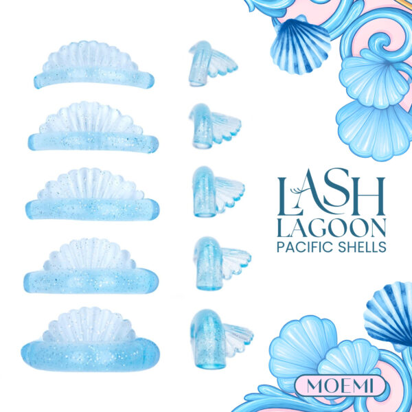 Podkręcające Wałeczki do liftingu rzęs Lash Lagoon PACIFIC Shells Moemi XS-XL
