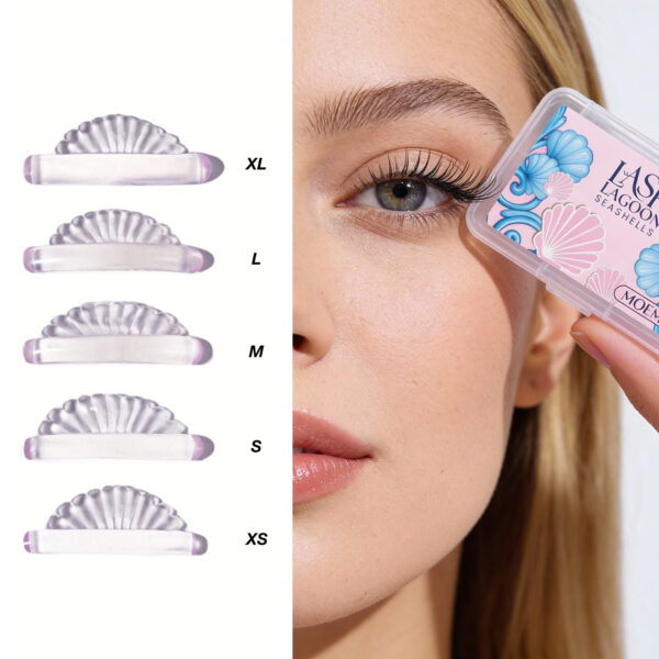 Podkręcające Wałeczki do liftingu rzęs Lash Lagoon Seashells Moemi XS-XL