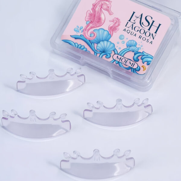 Wałeczki do liftingu rzęs Lash Lagoon Aqua Rosa Moemi S+M | Koreańska laminacja