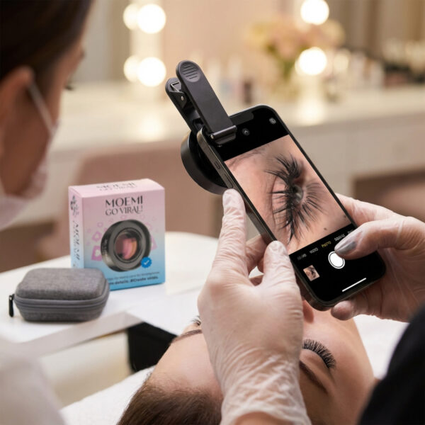 Obiektyw Makro do Telefonu Moemi Go Viral! 30-120mm HD – Do Zdjęć Rzęs i Brwi