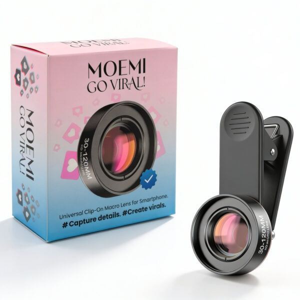Obiektyw Makro do Telefonu Moemi Go Viral! 30-120mm HD – Do Zdjęć Rzęs i Brwi