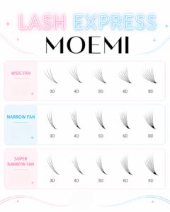 Gotowe Kępki do Przedłużania Rzęs 6D SUPER NARROW LASH EXPRESS Moemi