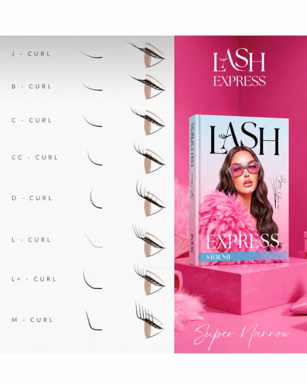 Gotowe Kępki do Przedłużania Rzęs 6D SUPER NARROW LASH EXPRESS Moemi