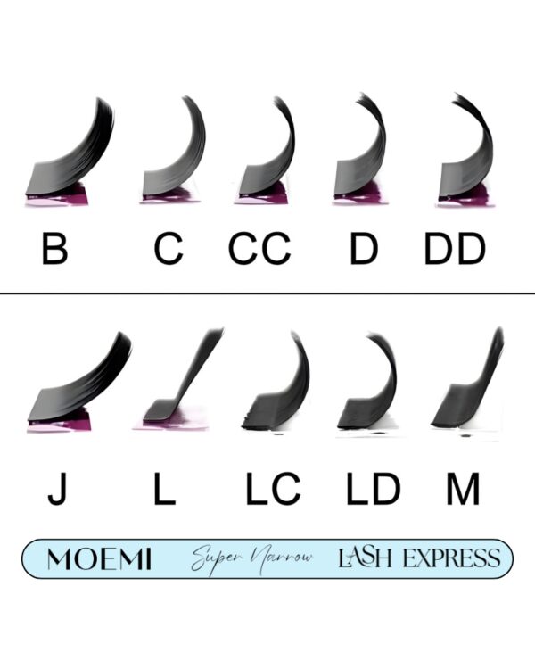Gotowe Kępki do Przedłużania Rzęs 6D SUPER NARROW LASH EXPRESS Moemi