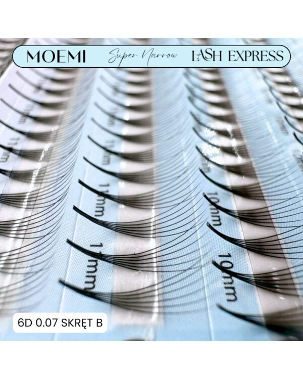 Gotowe Kępki do Przedłużania Rzęs 6D SUPER NARROW LASH EXPRESS Moemi